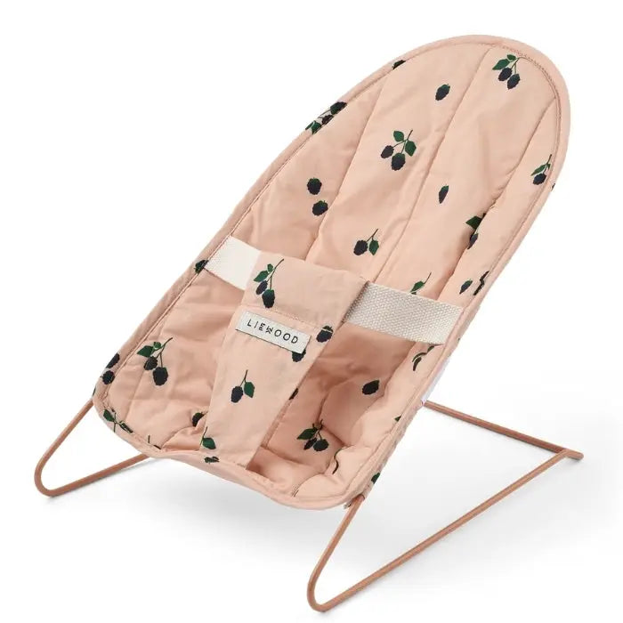 LIEWOOD relax poupée Mabel chair for dolls in berry pale Tuscany fabric with rose-pink metal frame