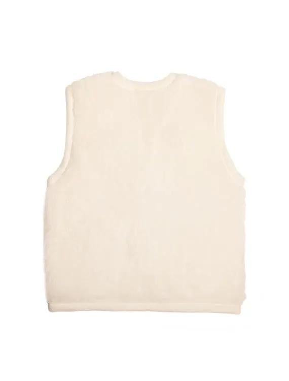 ALWERO gilet en laine Alpen naturel, sans manches beige