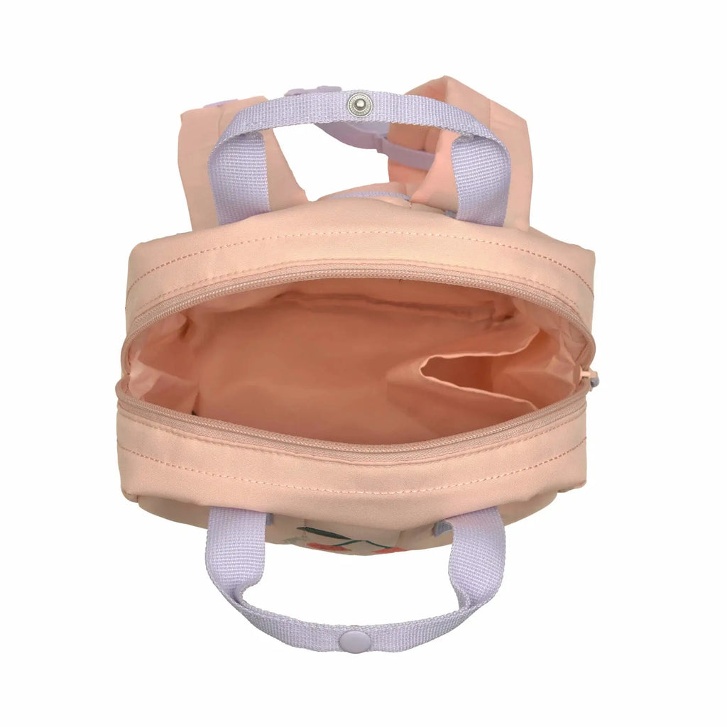 LÄSSIG sac à dos mini square peach with lavender straps