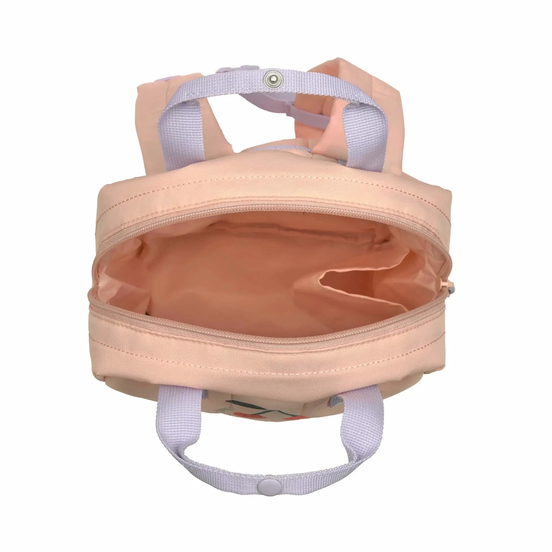 LÄSSIG sac à dos mini square peach with lavender straps
