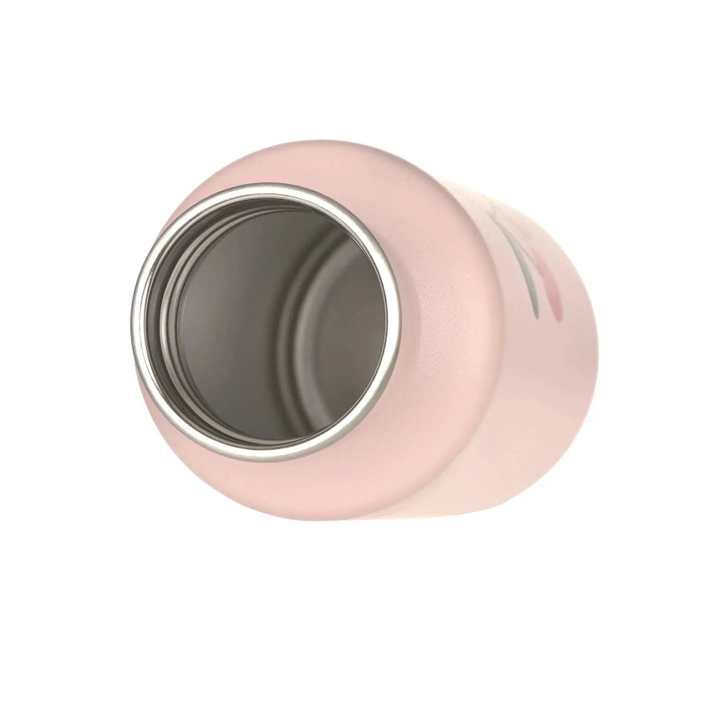 LÄSSIG 500ml pink gourde water bottle with metal rim
