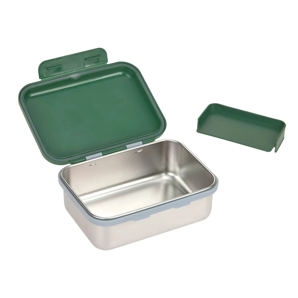 Lunchbox set Citron Grenadine with green lids and stainless-steel interior (2 pieces)