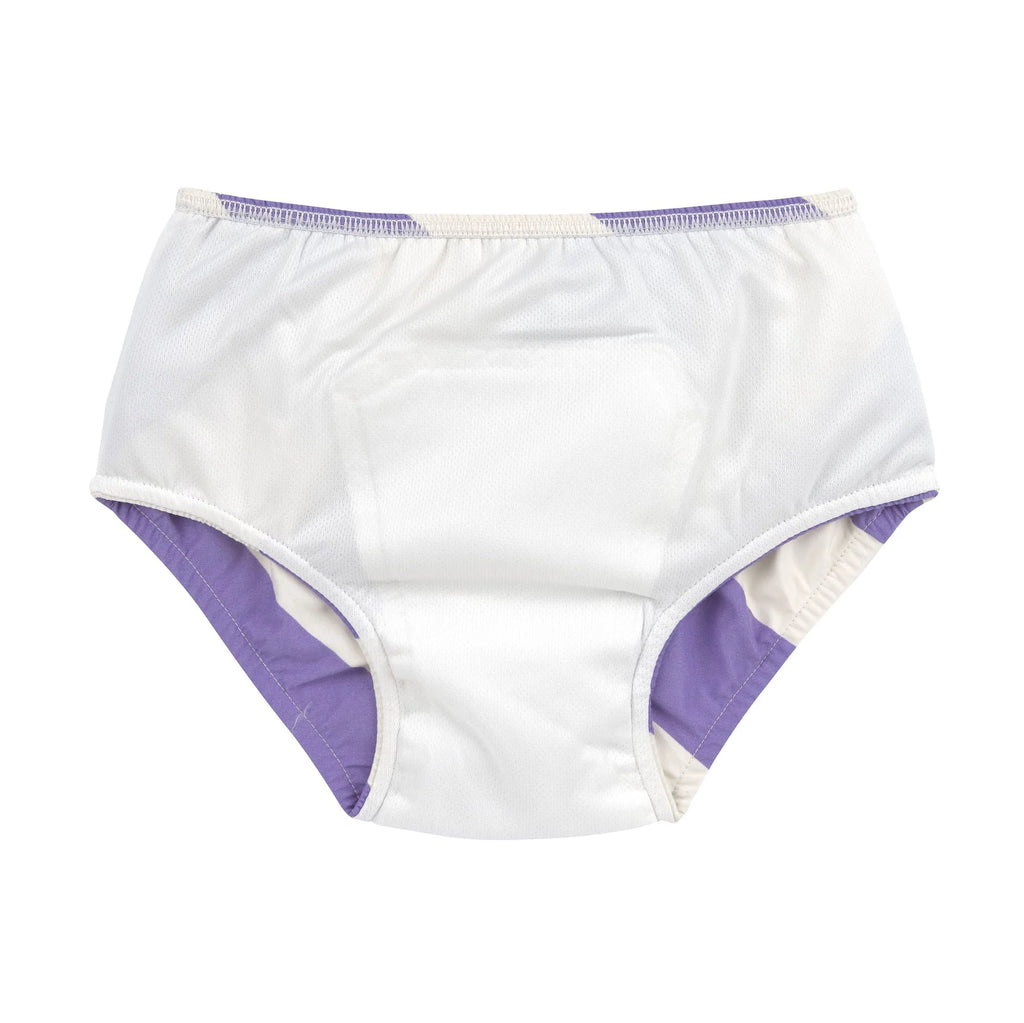 LÄSSIG maillot réutilisable avec couche intégrée / stripes purple salt by Citron Grenadine