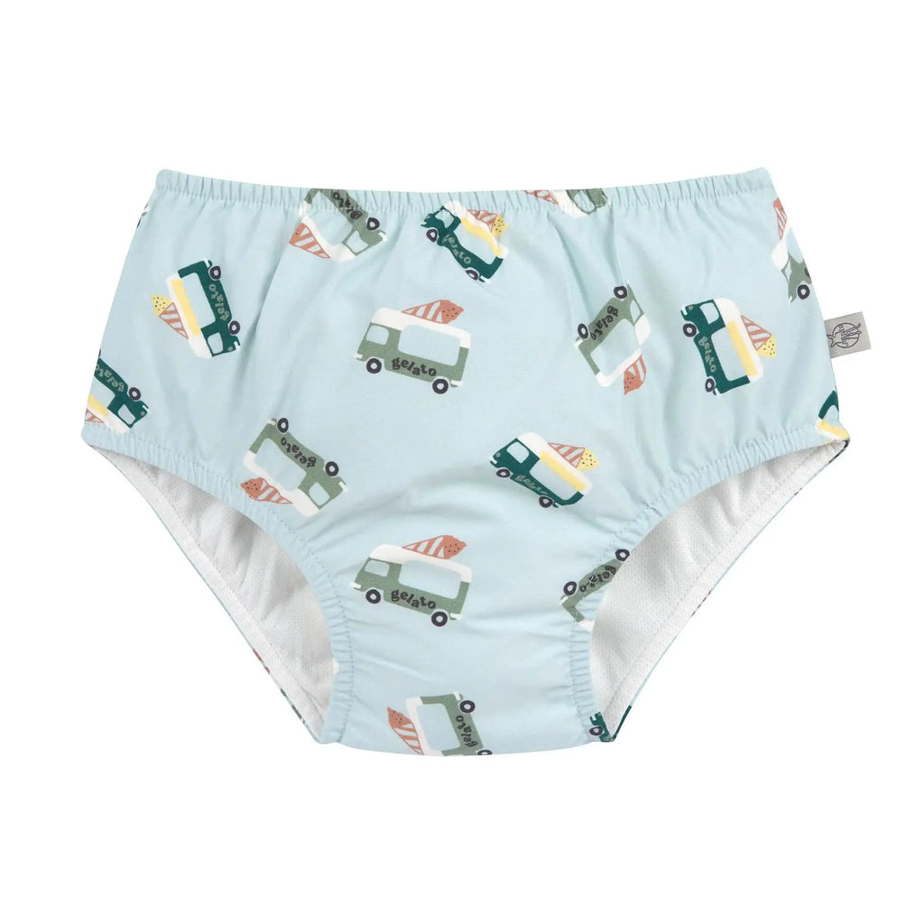 LÄSSIG maillot réutilisable avec couche intégrée / ice truck blue by Citron Grenadine