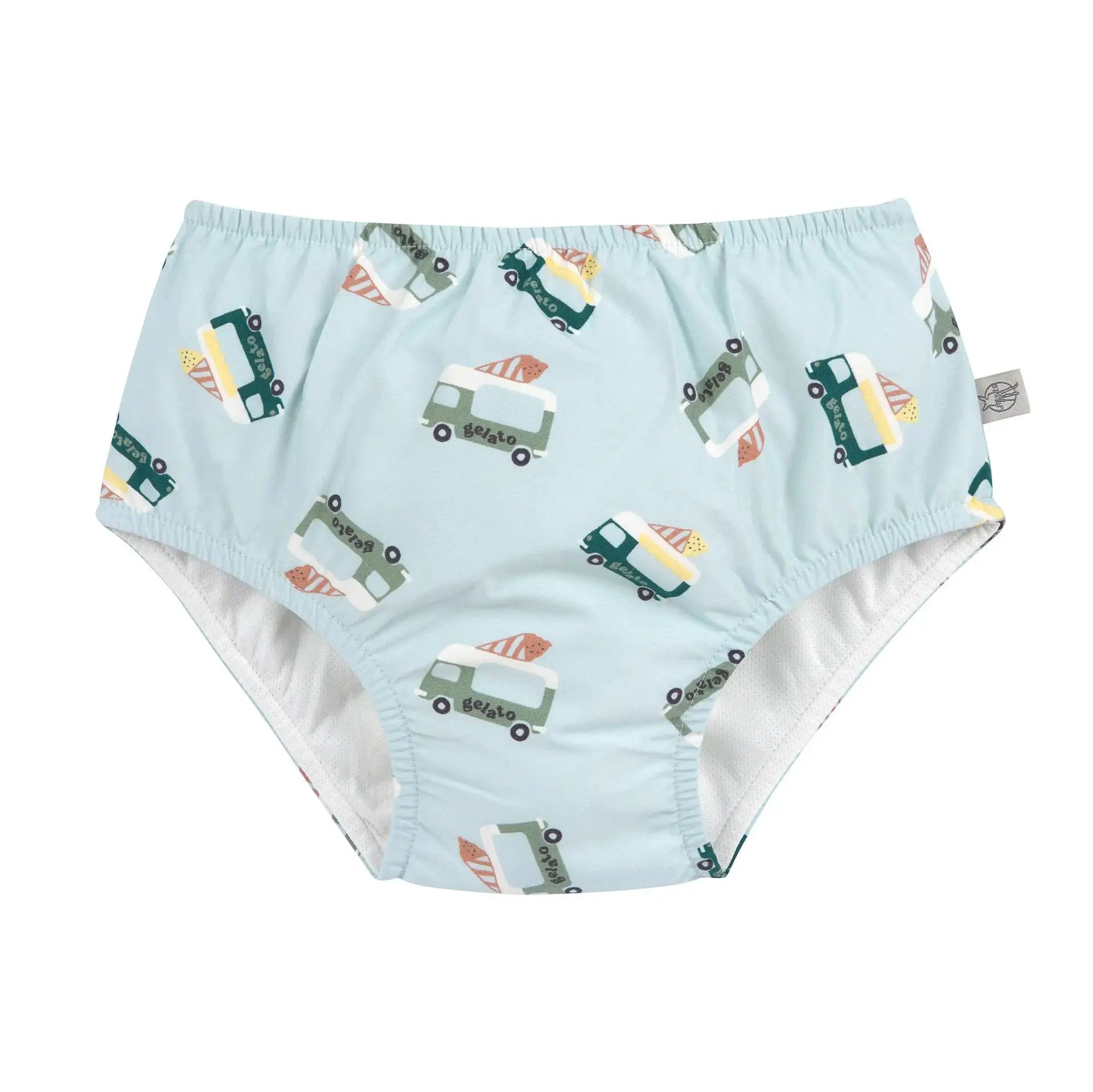 LÄSSIG maillot réutilisable avec couche intégrée / ice truck blue by Citron Grenadine