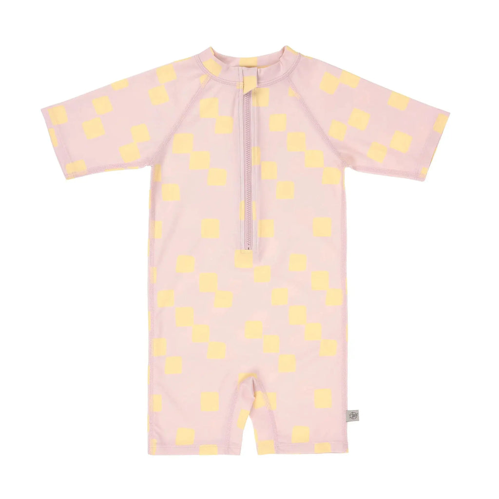 LÄSSIG combi anti UV / checkerboard pale pink yellow by Citron Grenadine