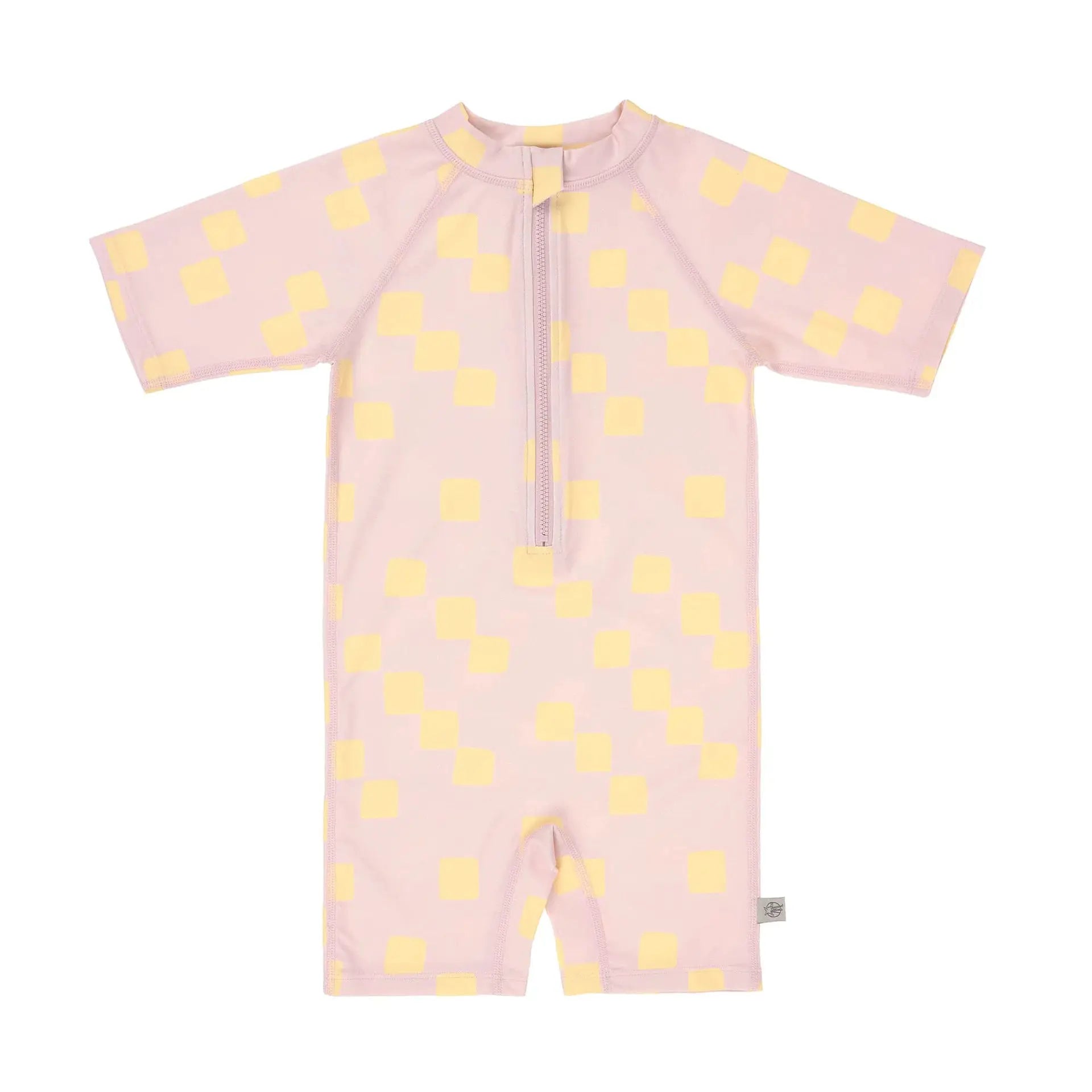 LÄSSIG combi anti UV / checkerboard pale pink yellow by Citron Grenadine