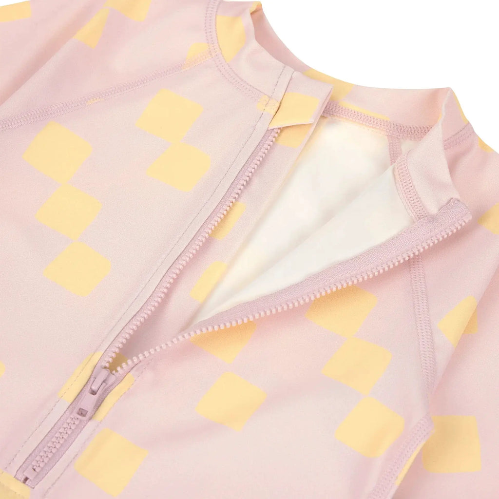 LÄSSIG combi anti UV / checkerboard pale pink yellow by Citron Grenadine