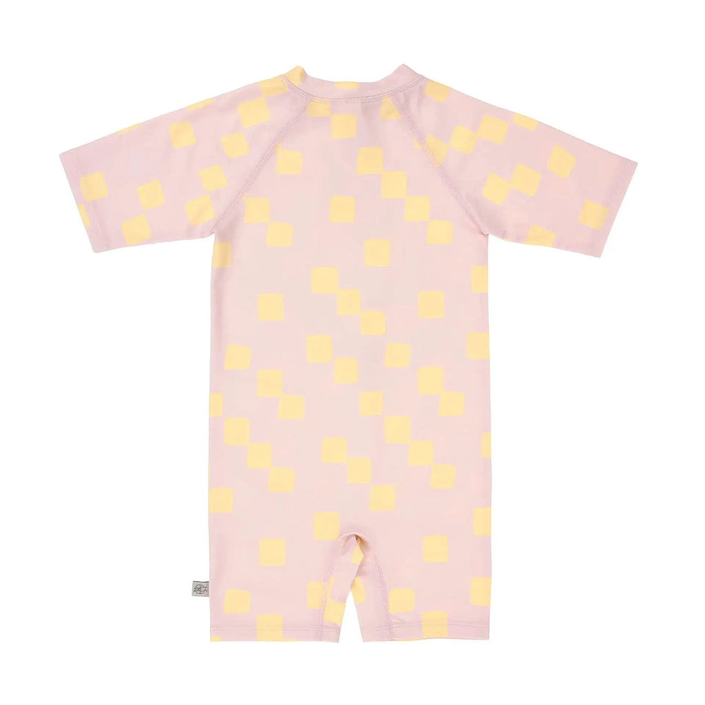 LÄSSIG combi anti UV / checkerboard pale pink yellow by Citron Grenadine