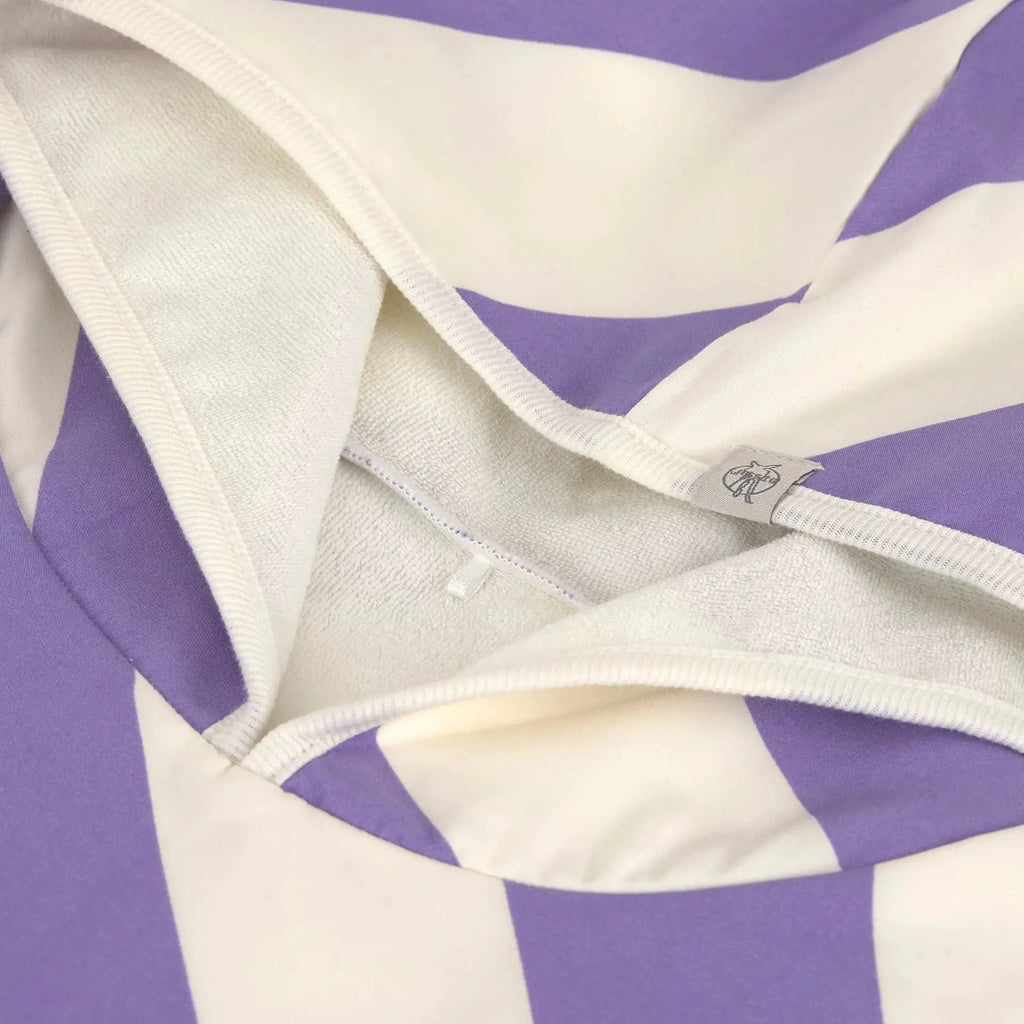 LÄSSIG poncho anti UV / stripes purple sea salt by Citron Grenadine
