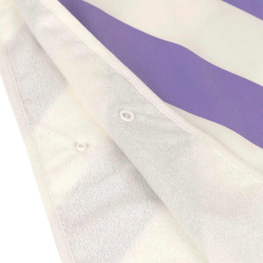 LÄSSIG poncho anti UV / stripes purple sea salt by Citron Grenadine