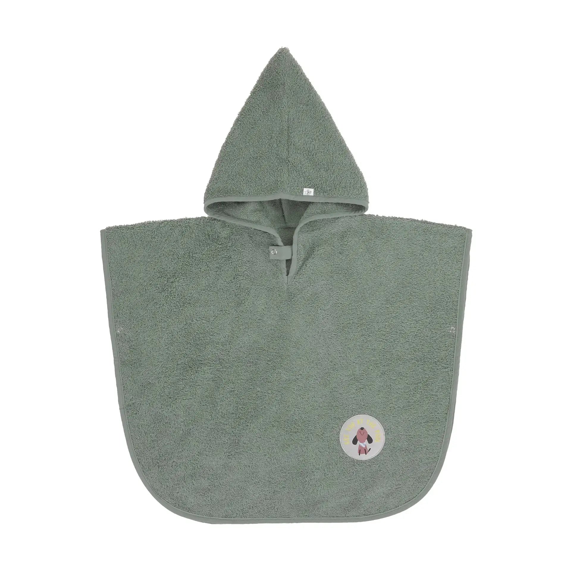 LÄSSIG poncho éponge / green by Citron Grenadine