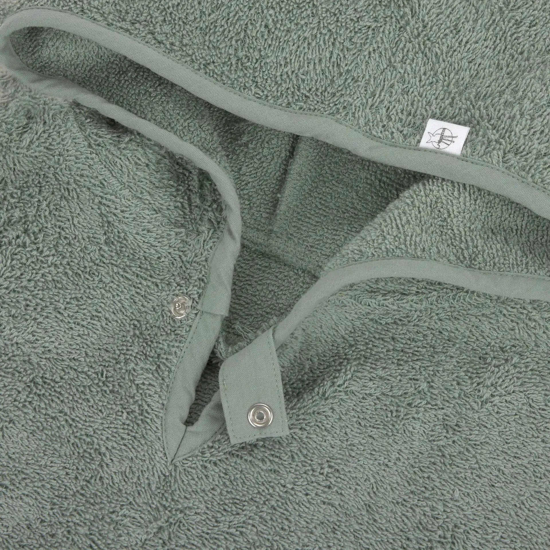 LÄSSIG poncho éponge / green by Citron Grenadine