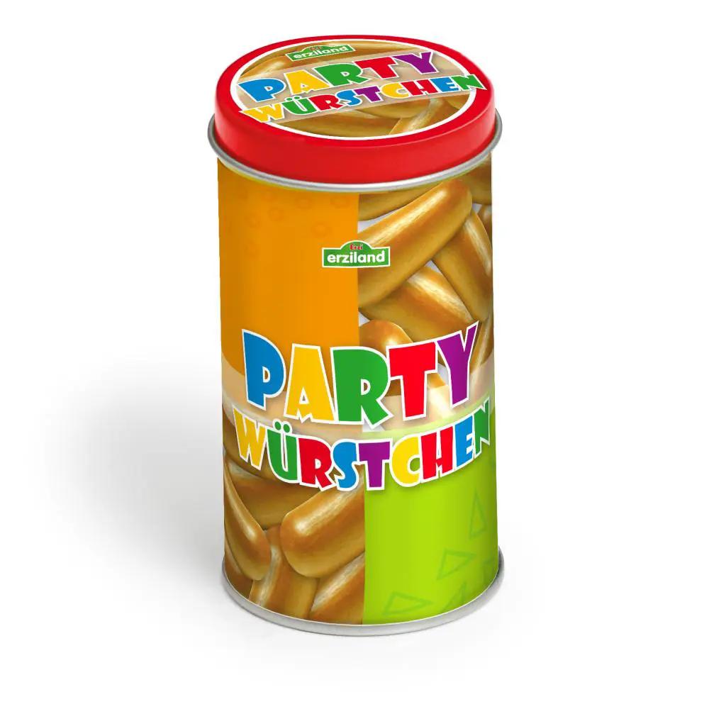 ERZI mini saucisses Party Würstchen, boîte colorée en métal, imitation alimentaire pour enfants +3 ans