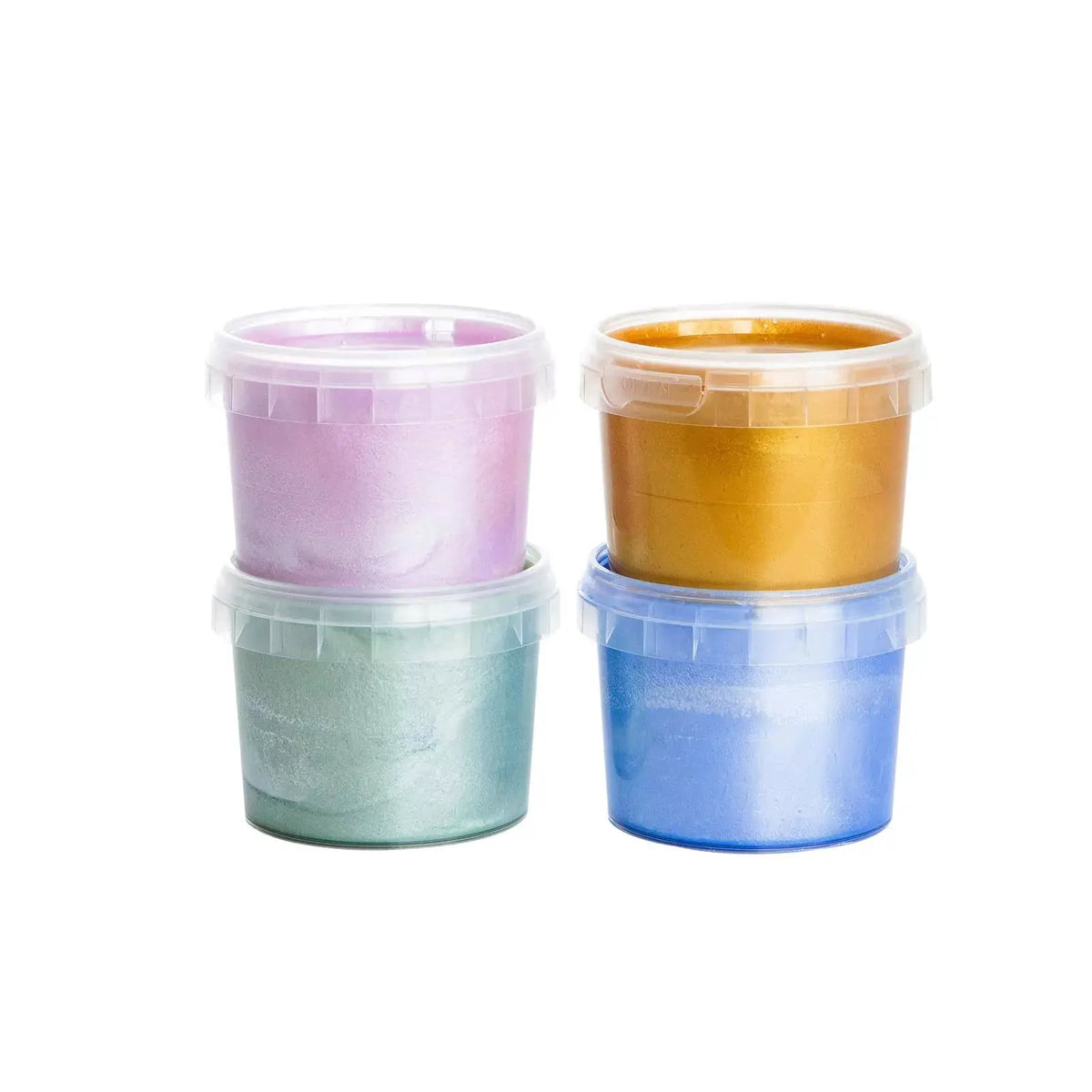 NEOGRÜN peinture végane bio à doigts Mika – coffret loisirs créatifs (4 pots), violette et orange, Citron Grenadine
