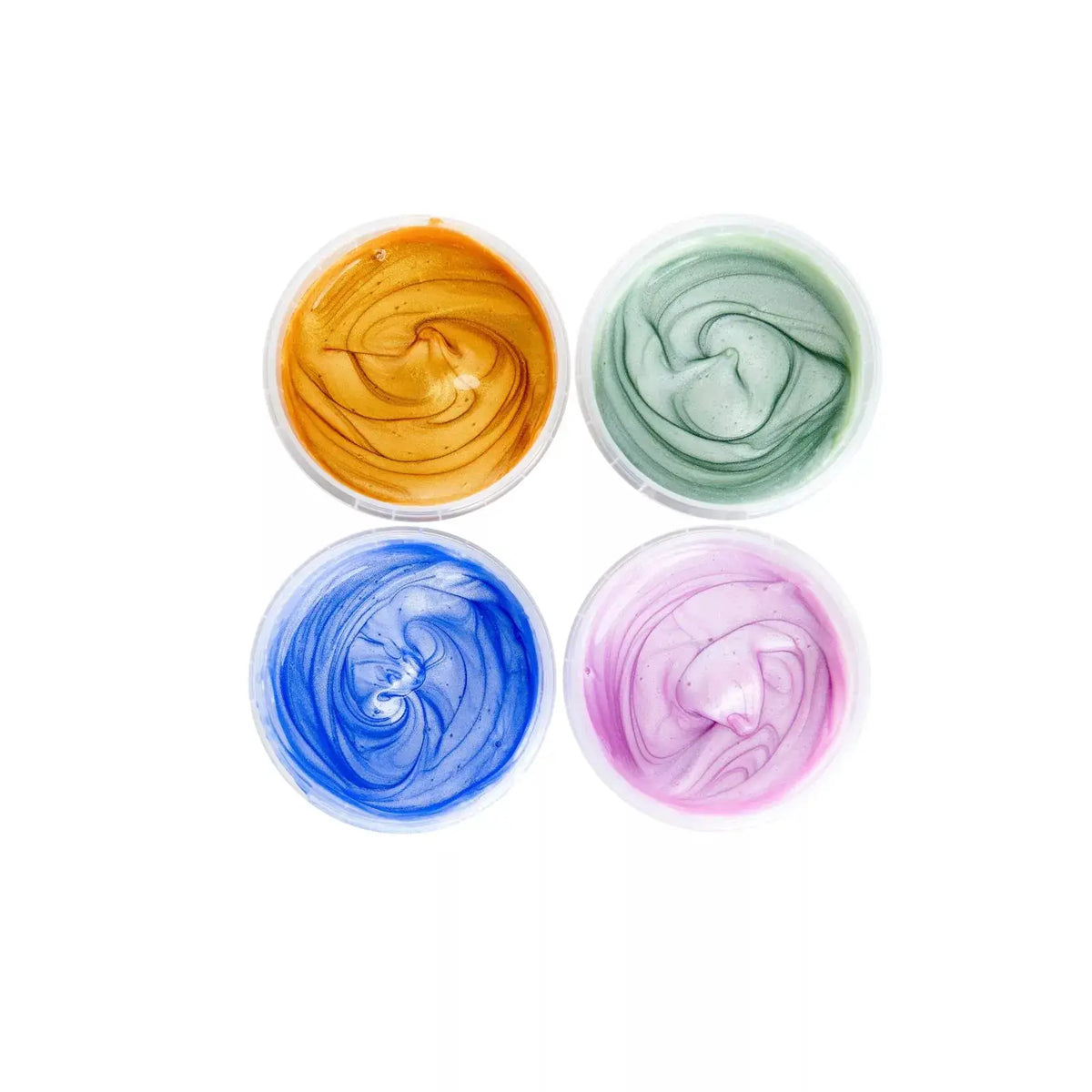 NEOGRÜN peinture végane bio à doigts Mika - coffret loisirs créatifs, 4 couleurs orange, vert, bleu, rose