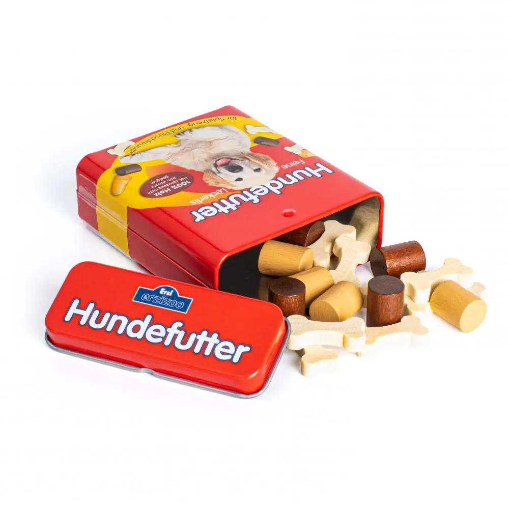 ERZI croquettes chien +3 ans red tin with bone-shaped croquettes for dogs; Citron Grenadine