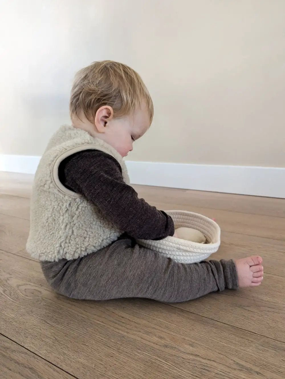 ALWERO gilet en laine Lulu pour bébé, tan, Citron Grenadine