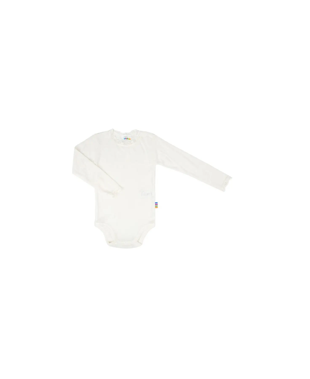 JOHA baby bodysuit, pointelle wool and silk, off-white