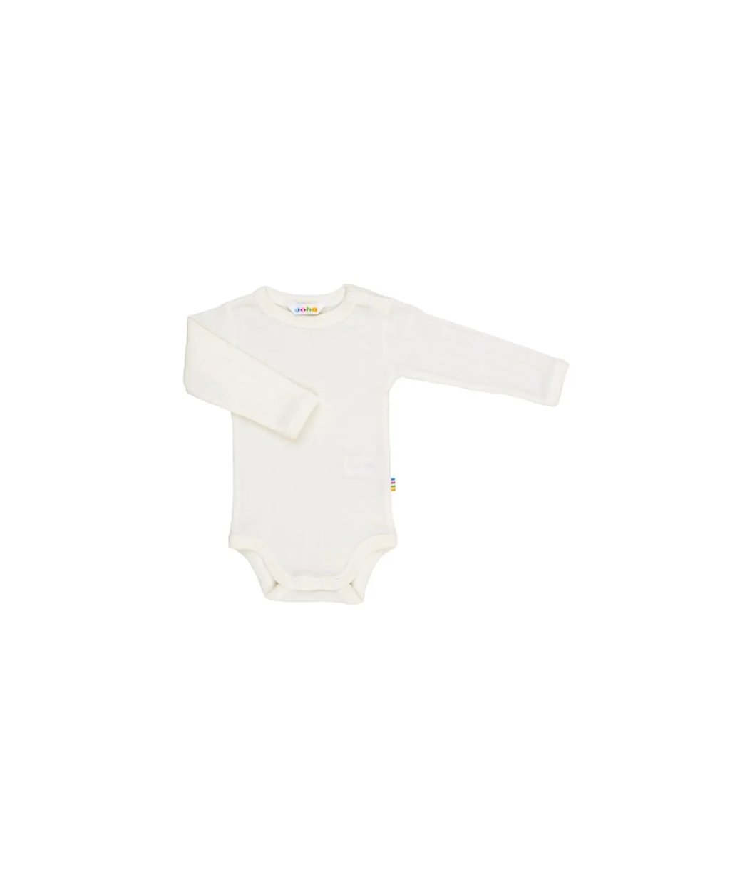 JOHA body laine et soie off white baby long-sleeve bodysuit