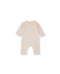 Laval combi baby romper nude beige striped, long-sleeve, Citron Grenadine