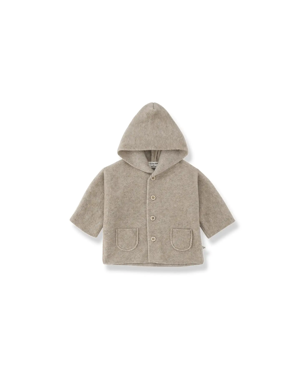 Veste polaire Menton beige pour enfants par Citron Grenadine avec capuche et poches