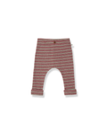 1+ IN THE FAMILY Devon pantalon/Flamma baby pants, beige with red stripes, cuffed ankles