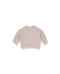 Montreal sweatshirt nude color by 1+ in the Family, cropped short-sleeve style