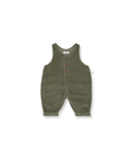 Yoho salopette corduroy romper khaki for baby, sleeveless with brown buttons, Citron Grenadine