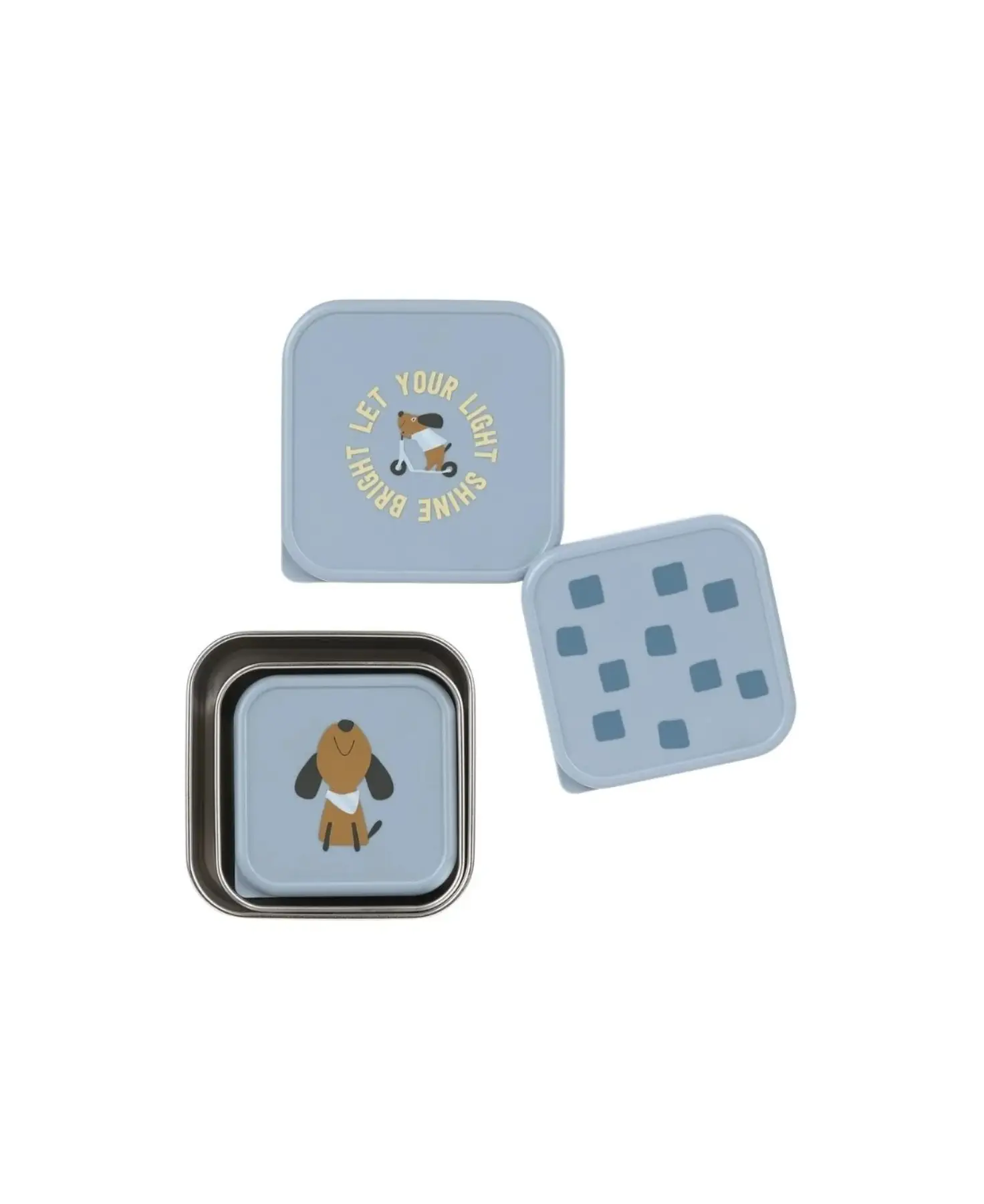 Lot de 3 boîtes à collation party blue de LÄSSIG – Citron Grenadine