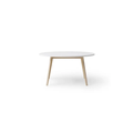 OLIVER FURNITURE Table Wood PingPong, blanc/chêne by Citron Grenadine