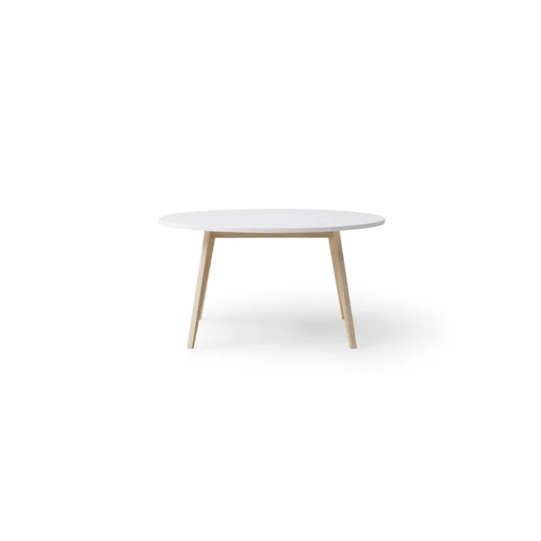OLIVER FURNITURE Table Wood PingPong, blanc/chêne by Citron Grenadine
