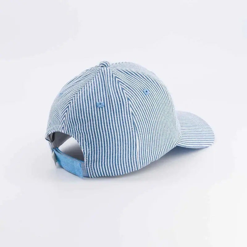 CHAMAYE casquette super cool rayée bleue by Citron Grenadine