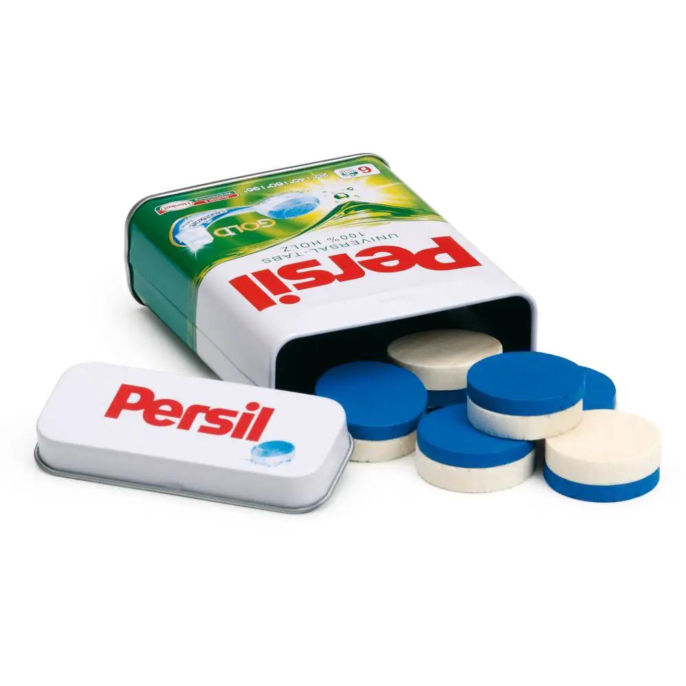 ERZI tablettes de lessive +3 ans, imitation alimentaire, boîte Persil avec 6 comprimés bleus et blancs