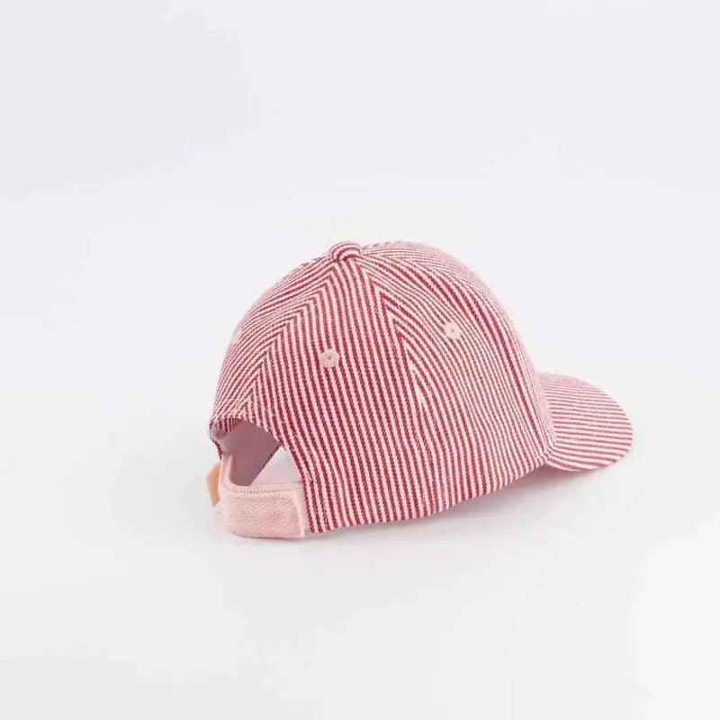 CHAMAYE casquette super cool rayée rouge by Citron Grenadine