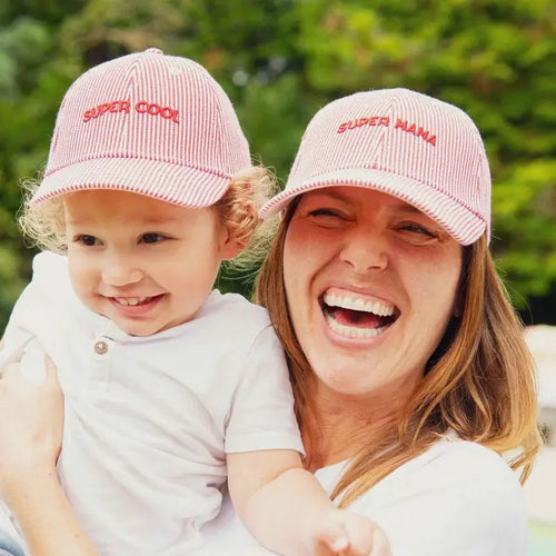 CHAMAYE casquette super cool rayée rouge by Citron Grenadine