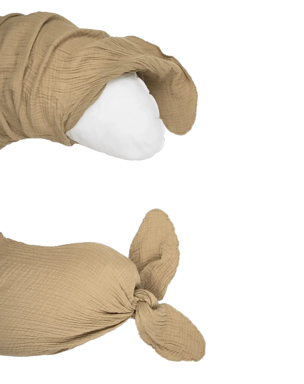NOBODINOZ coussin de maternité Wabi Sabi Sesame, beige muslin-texture coussin d’allaitement Citron Grenadine