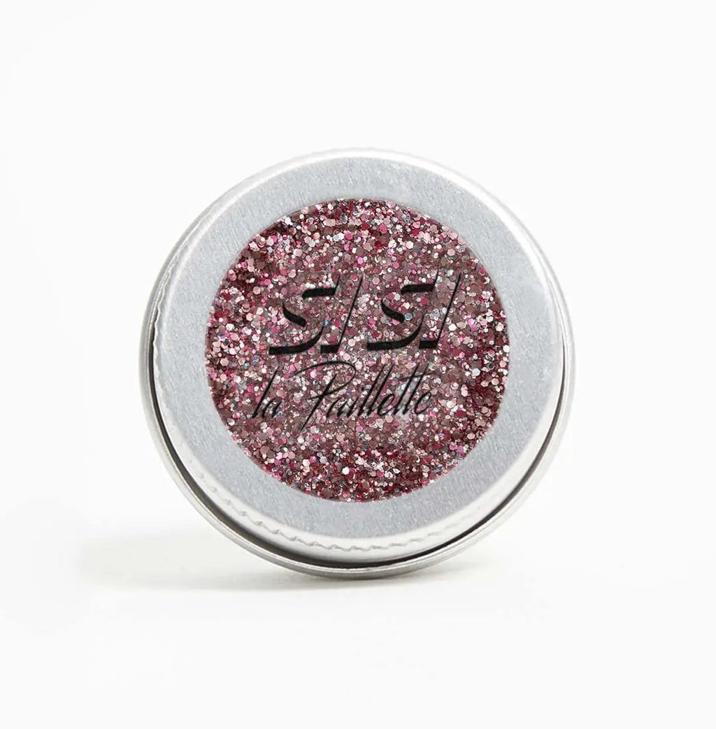 Kit paillettes Si Si la paillette 3 iconique, Citron Grenadine, glitter rose dans un boîtier métallique