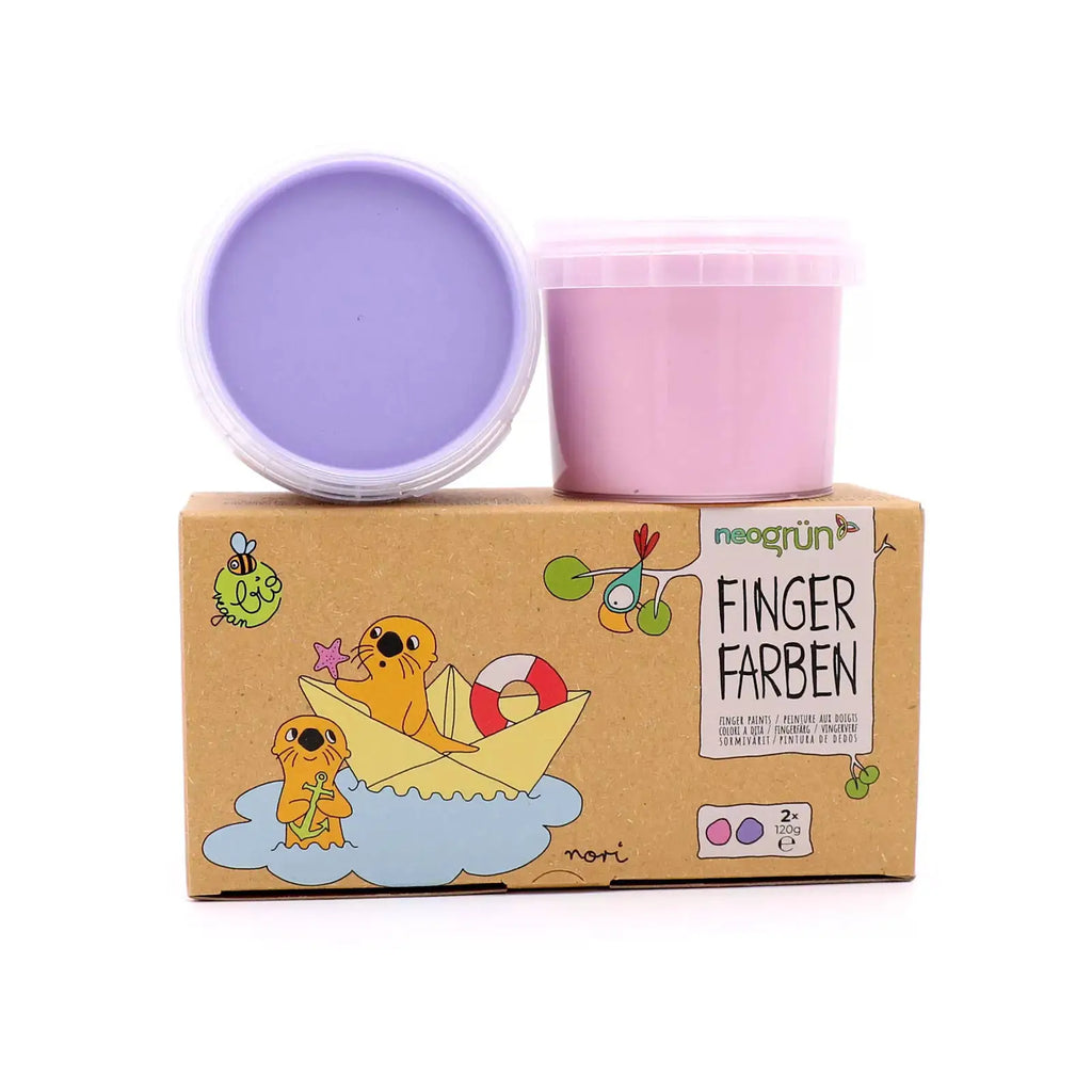Neogrün finger paints set nori rose/violet, 2 jars