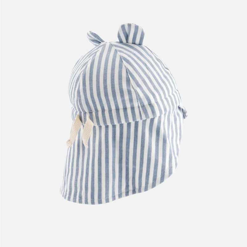 CHAMAYE chapeau art of siesta rayé bleu by Citron Grenadine