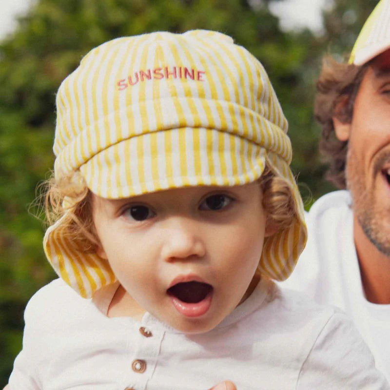 CHAMAYE chapeau sunshine rayé jaune by Citron Grenadine