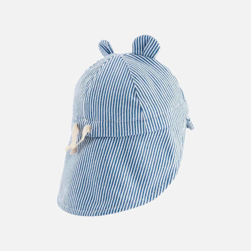 CHAMAYE chapeau super baby rayé bleu by Citron Grenadine