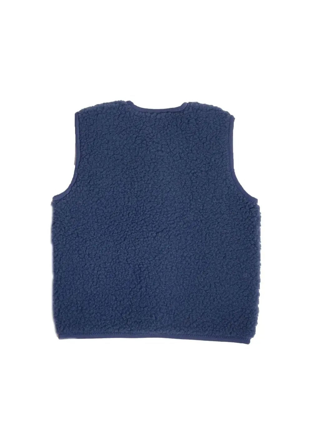 ALWERO gilet Tyb blue wool sleeveless vest for cold weather outerwear