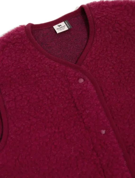 Gilet sans manches ALWERO en laine bouclée beet, Citron Grenadine