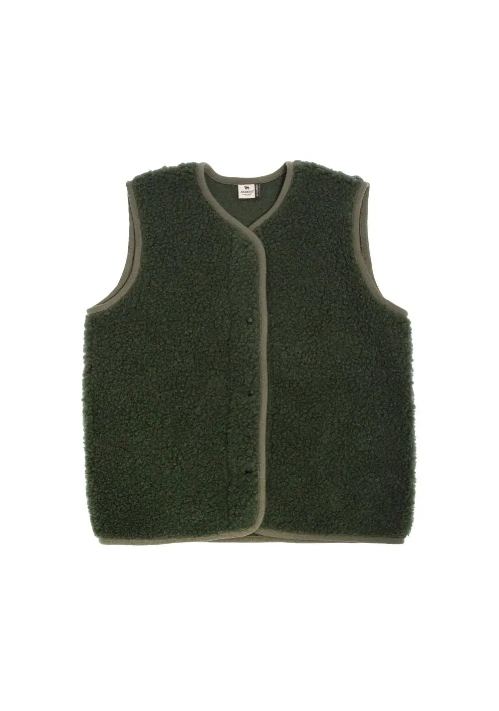 Gilet sans manches ALWERO en laine Tyb vert foncé, Citron Grenadine