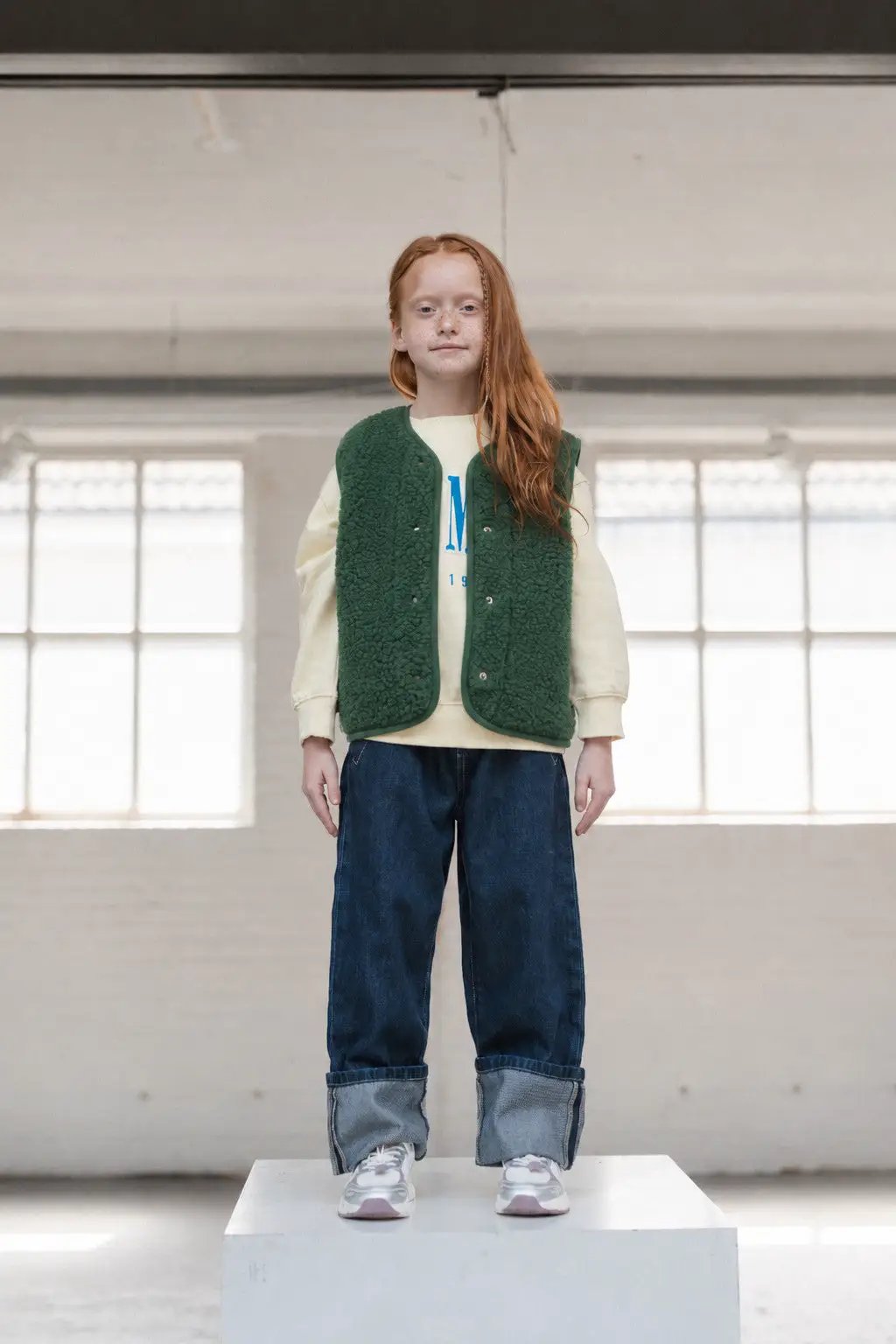 ALWERO gilet en laine Tyb green, gilet sans manches pour enfant Citron Grenadine