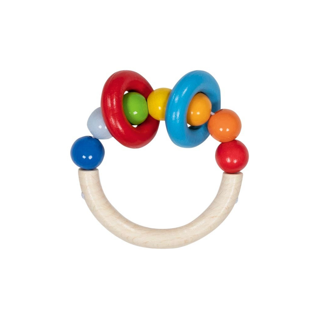 GOKI hochet demi-rond avec perles 9cm by Citron Grenadine