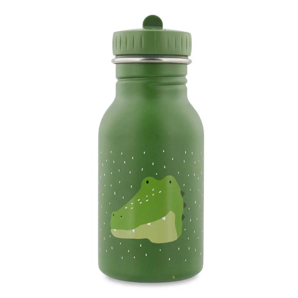 TRIXIE gourde 350 ml Mr Alligator water bottle, green with alligator graphic, Citron Grenadine