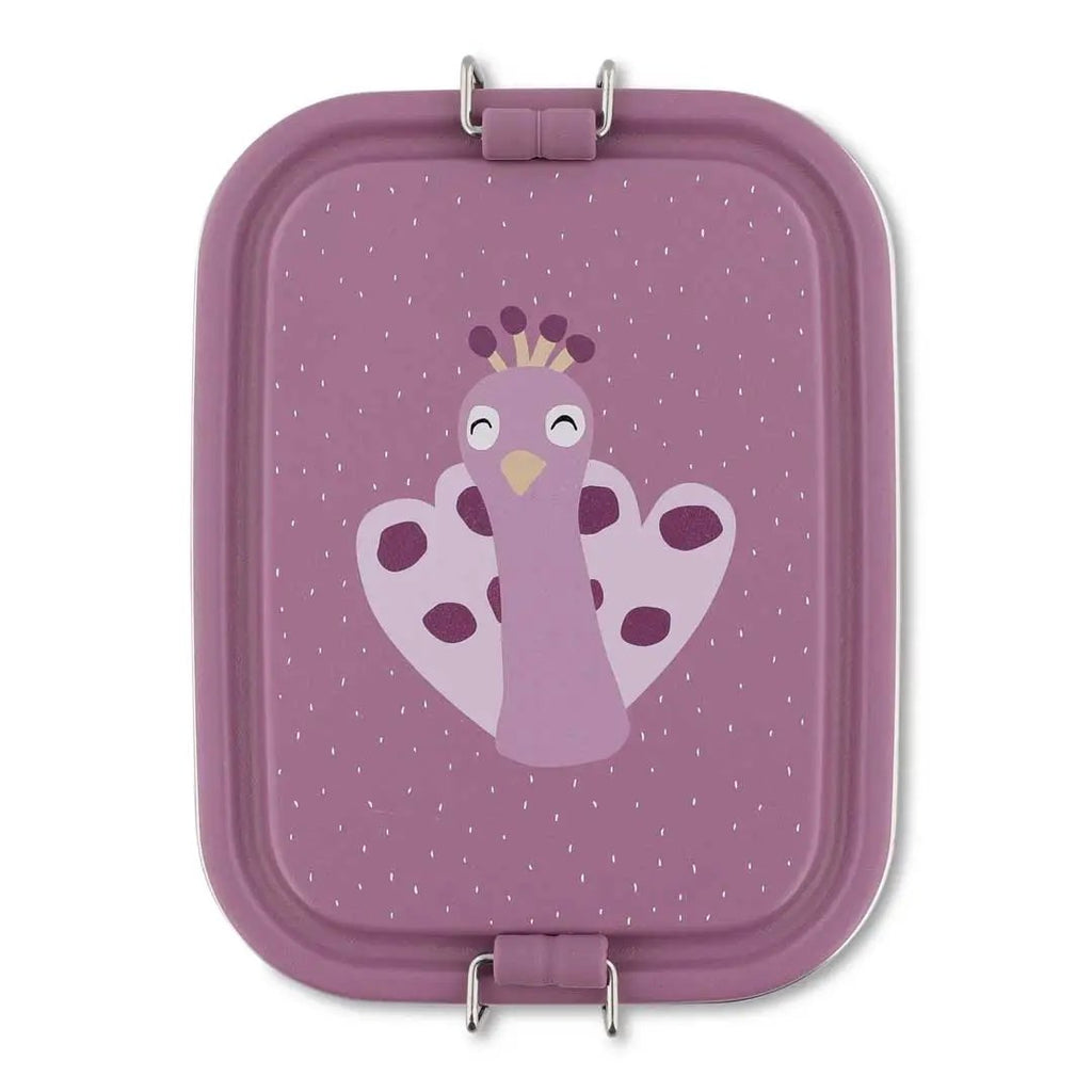 TRIXIE lunch box S by Citron Grenadine in purple with Mrs Peacock design