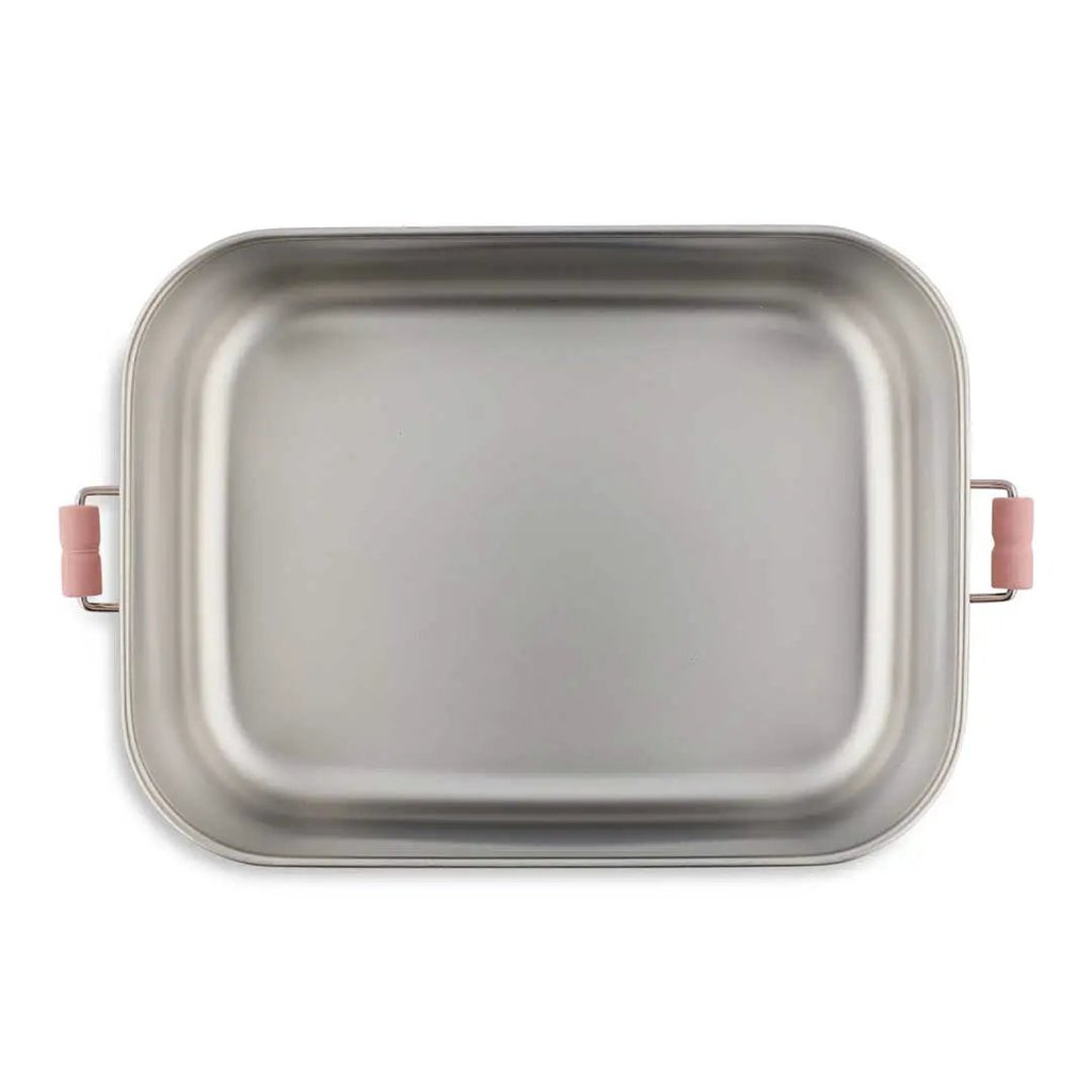 TRIXIE lunch box S Mrs Butterfly, stainless steel lunch container with pink silicone handles by Citron Grenadine